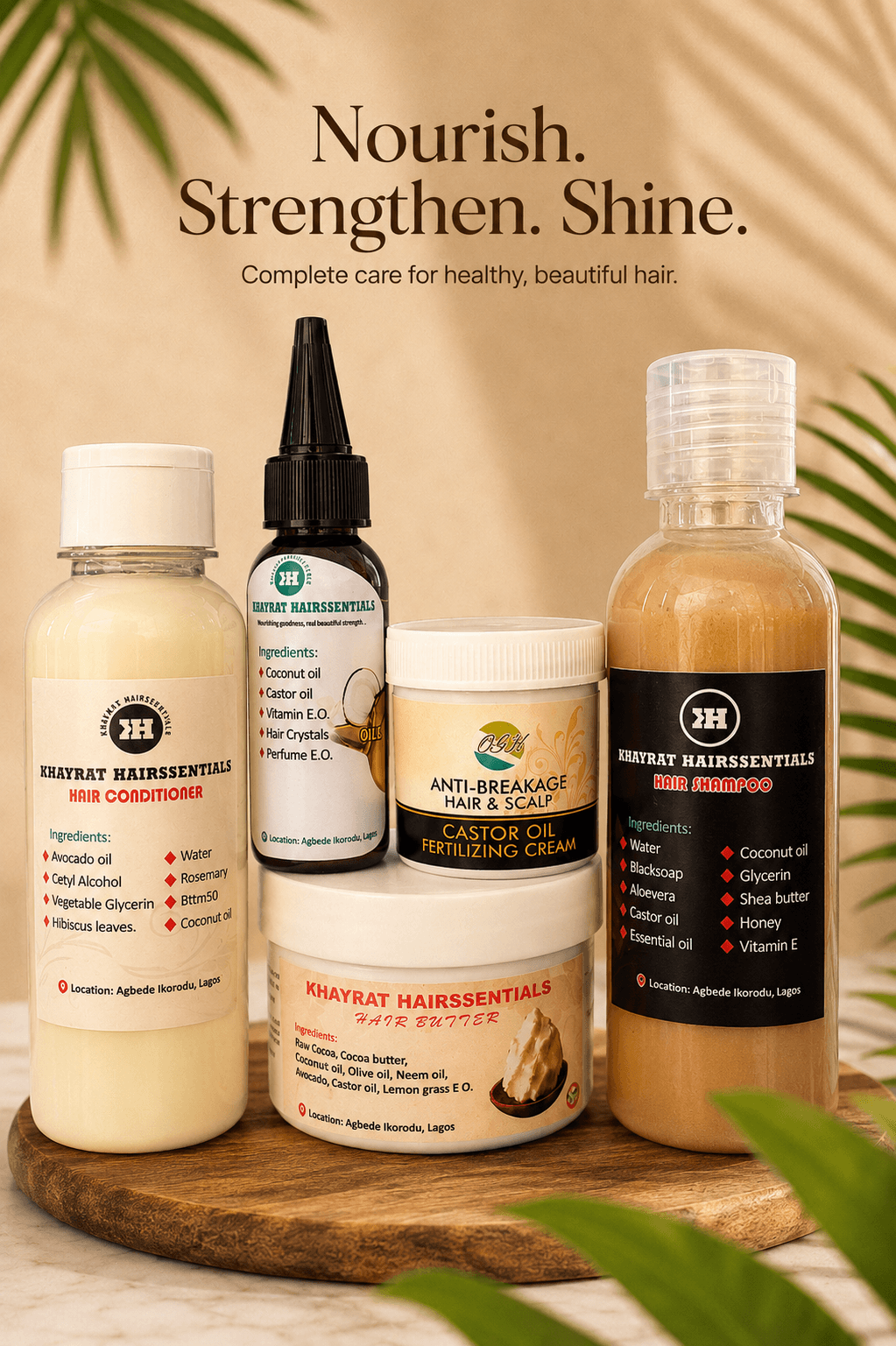 Anti breakage and hair growth products combo set