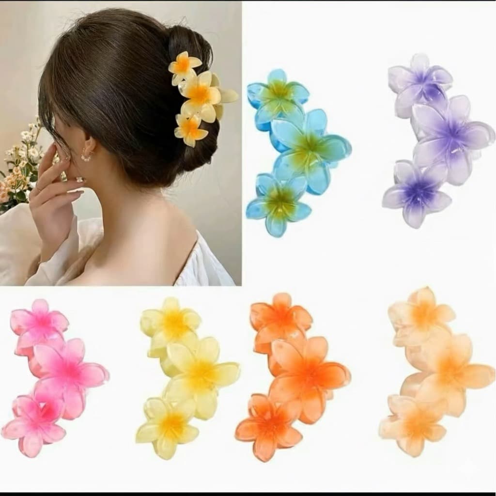 Flower claw clips