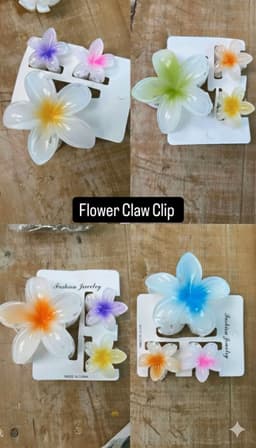 Flower claw clips