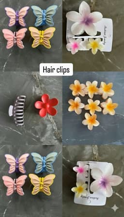 Flower claw clips